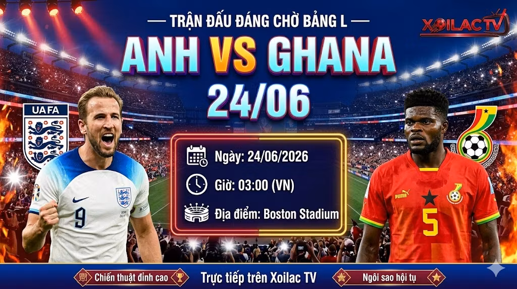 Nhận định Anh vs Ghana (3h00 ngày 24/6/2026): Vé Sớm Cho “Tam Sư” Thời Thomas Tuchel