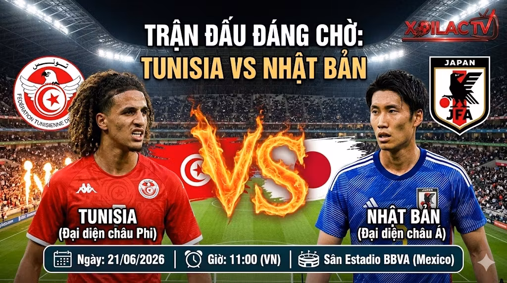 Nhận định, soi kèo Tunisia vs Nhật Bản bảng F World Cup 2026 chuẩn xác nhất từ chuyên gia Xoilac TV.